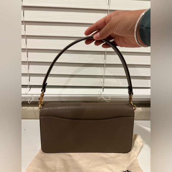 COACH Tabby Shoulder Bag 26 Polished Pebble Leather Brass/Dark Stone NWOT - Picture 9 of 14